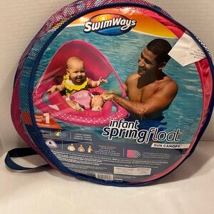 Pink Infant Spring Float with Canopy